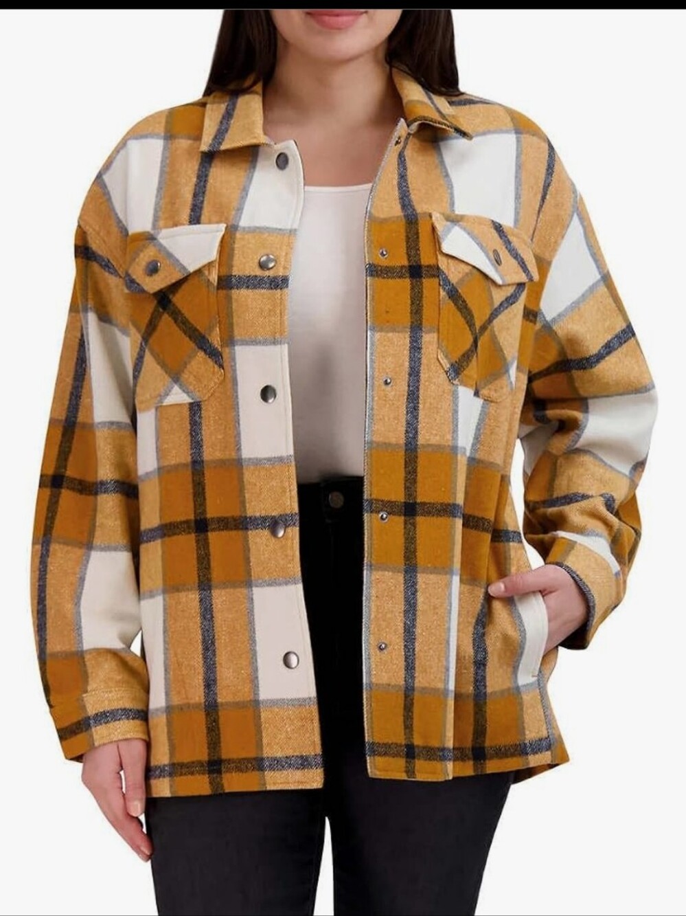 Zenana Yellow Plaid Shacket
